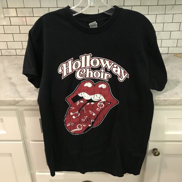 Gildan Other - Holloway Choir Shirt Mens Medium Black Gildan Heavy Cotton Music Notes Tee